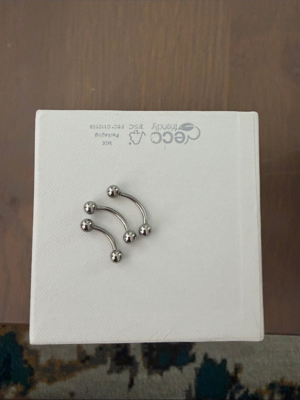 Silver-colored Curved Barbell Set - Silver Curved Piercing Barbells